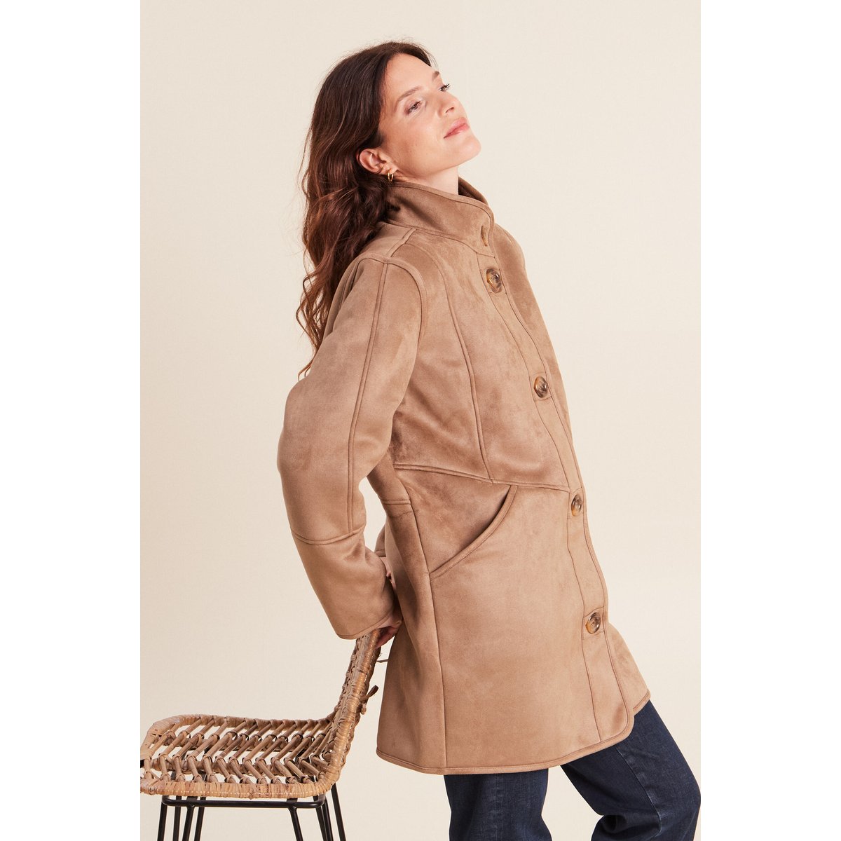 Manteau col montant sable, BREAL