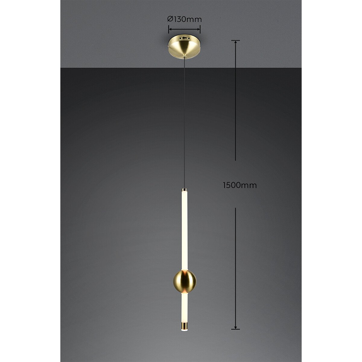 Suspensão Melita, da Trio Lighting dourado, TRIO LIGHTING