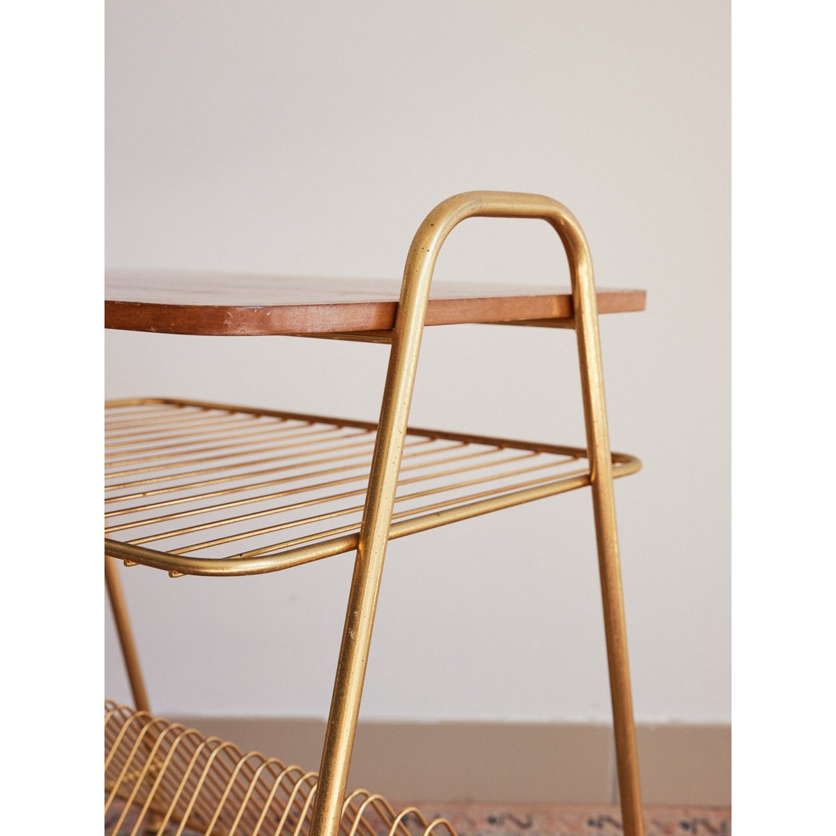 Porte vinyles en bois Anouk N°347 - Bon état doré, DEBONGOUT