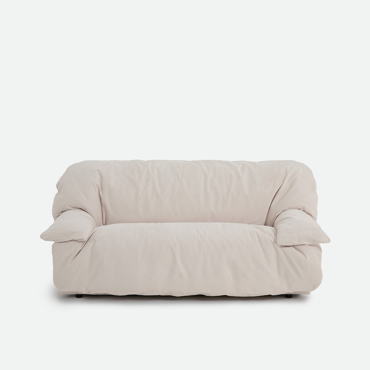 Canapé droit 2 ou 3 places, en chenille fine, BACKY beige, LA REDOUTE INTERIEURS