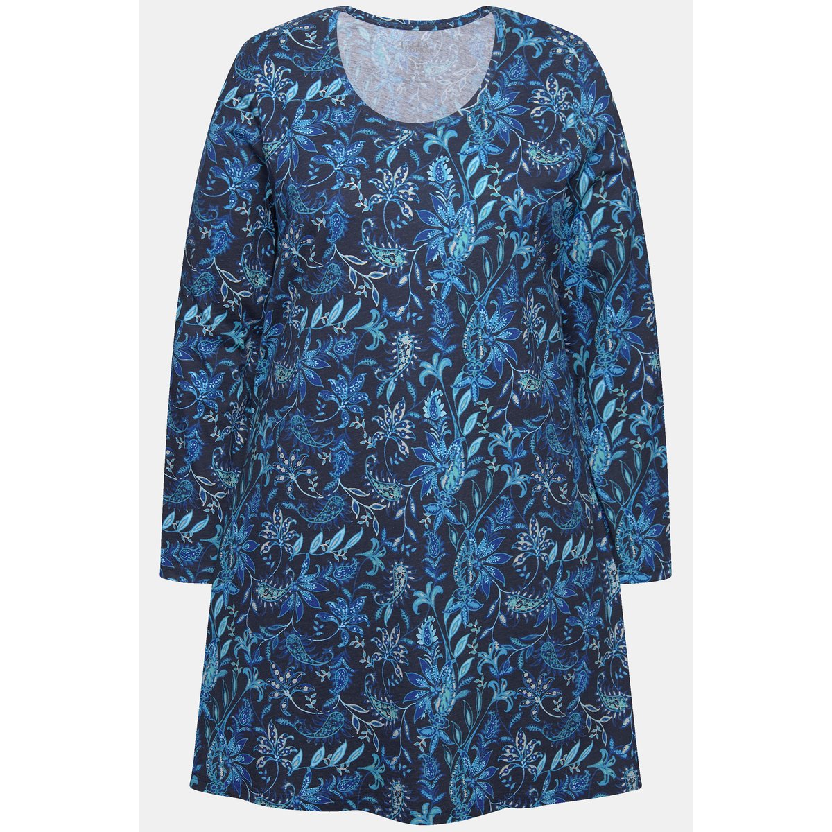 T-shirt long à motif noir, ULLA POPKEN