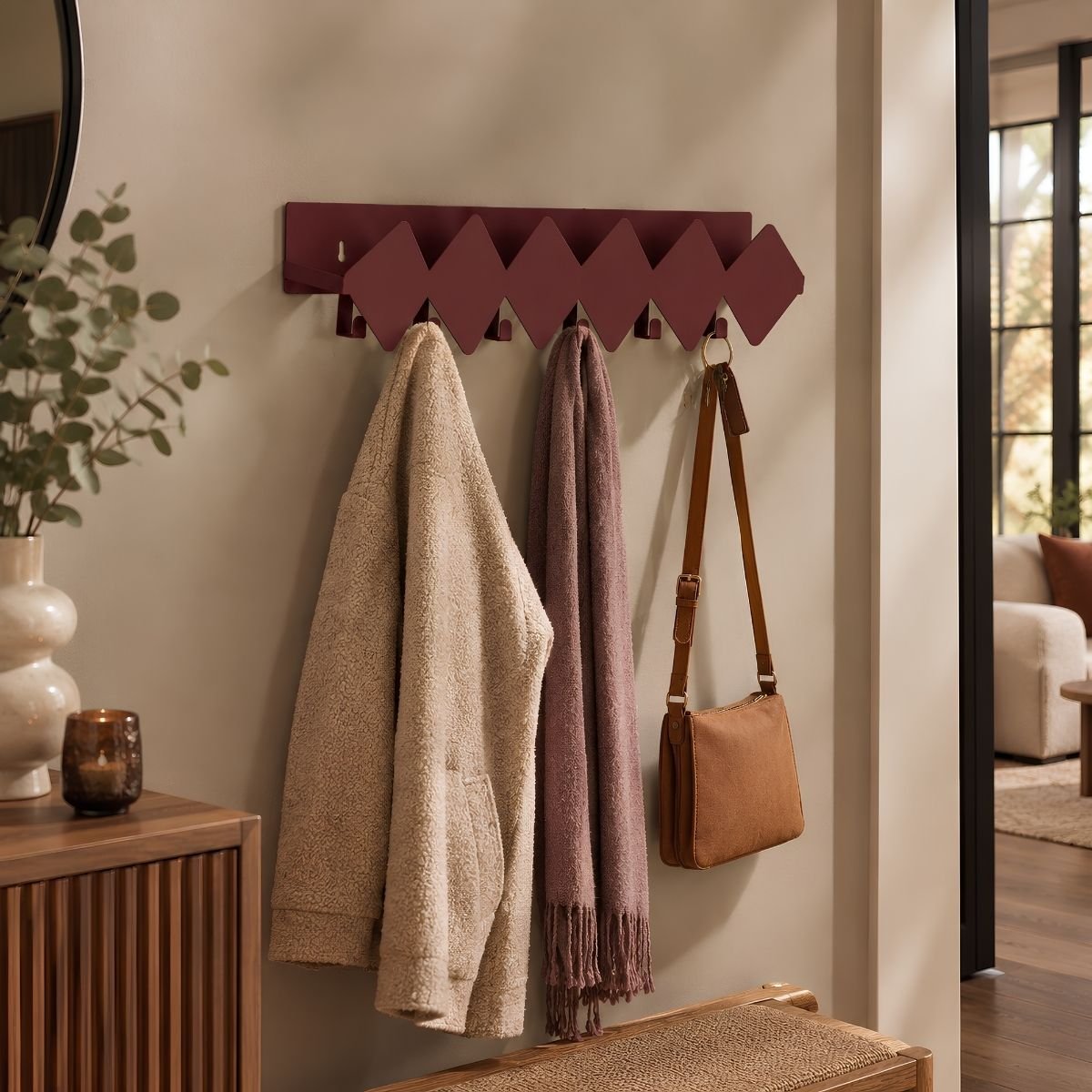 Porte-manteau CELLO violet, MICA DECORATIONS