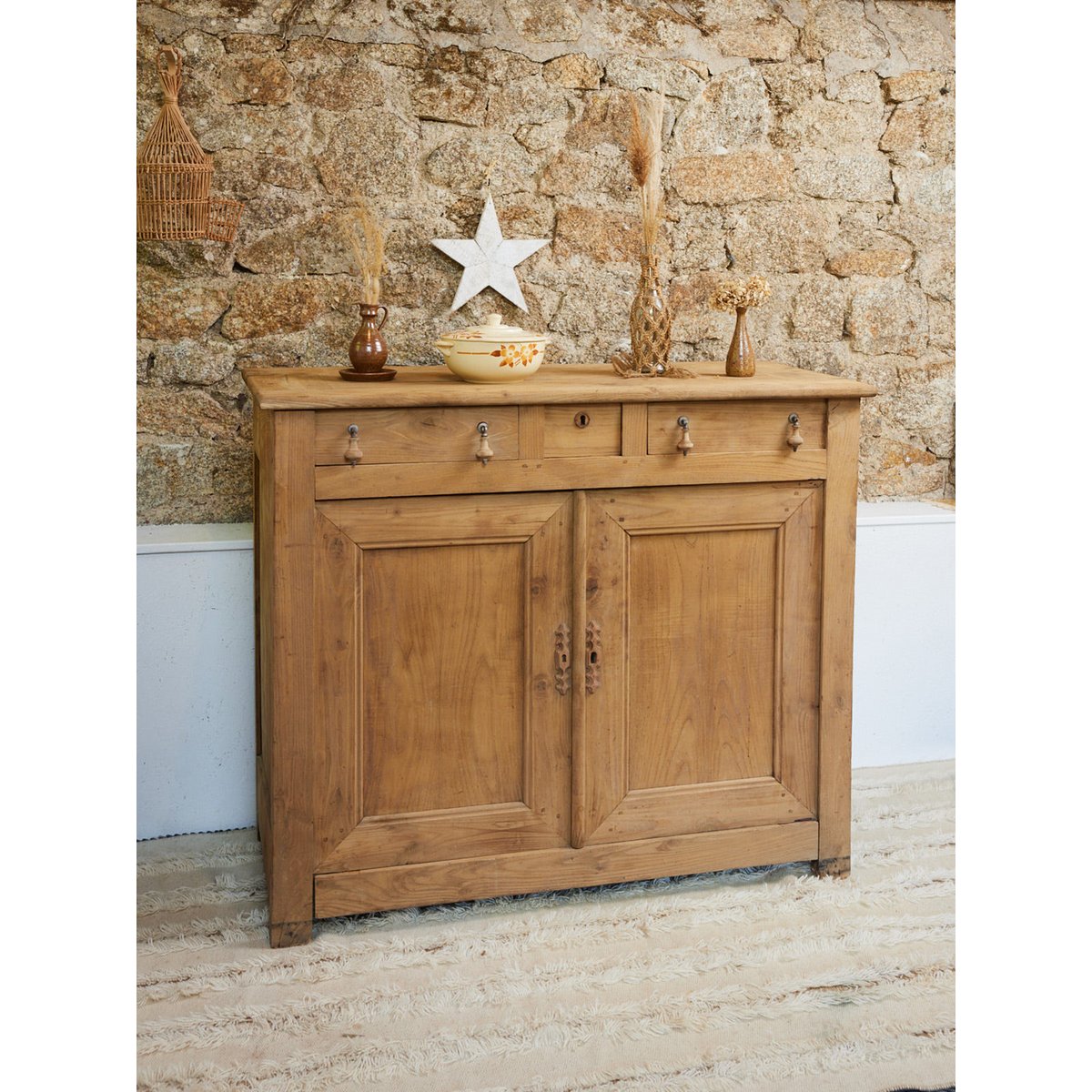 Buffet en chêne massif Gilbert N°1642 - Bon état bois clair, DEBONGOUT