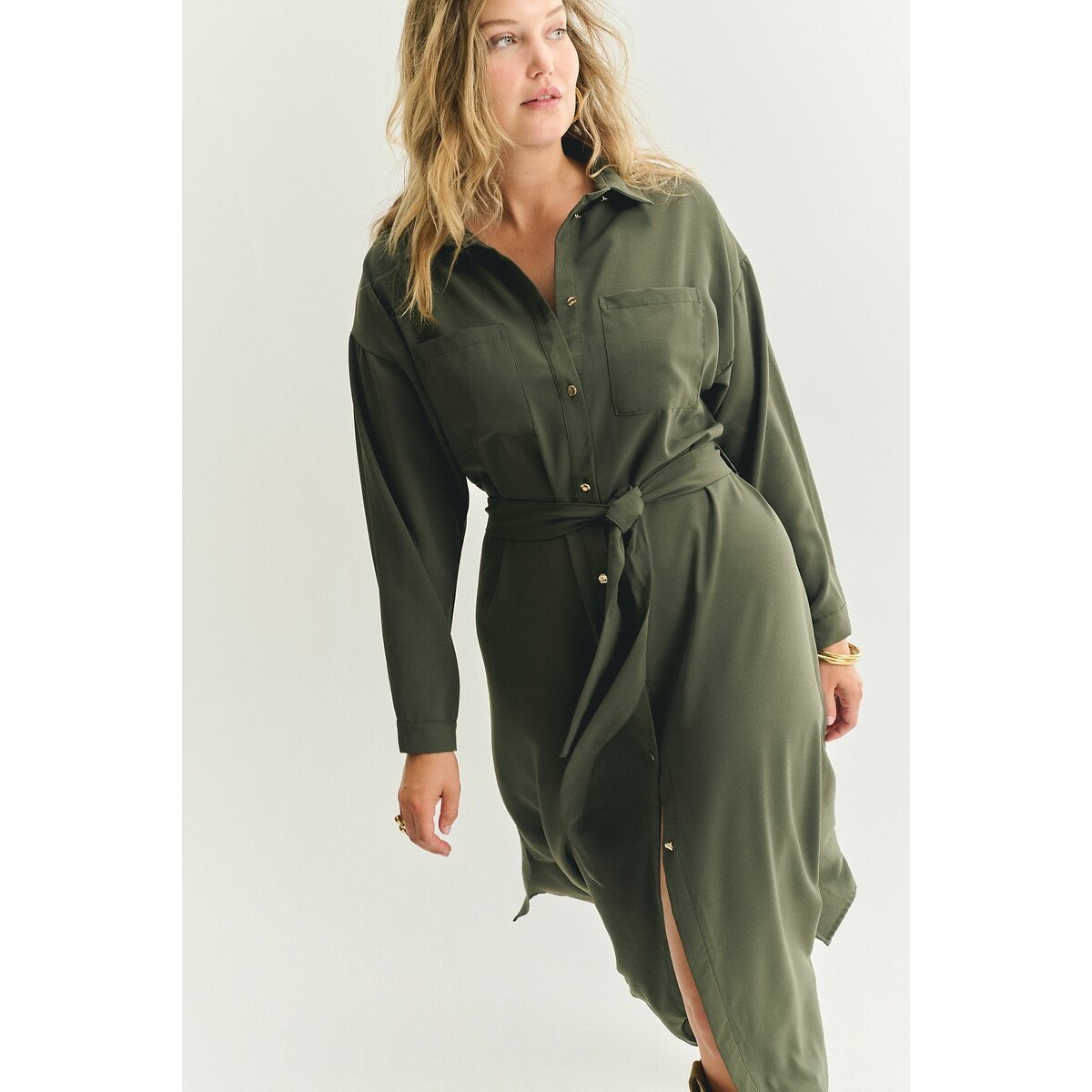 Ludivine Midi Dress khaki, ALMÉ