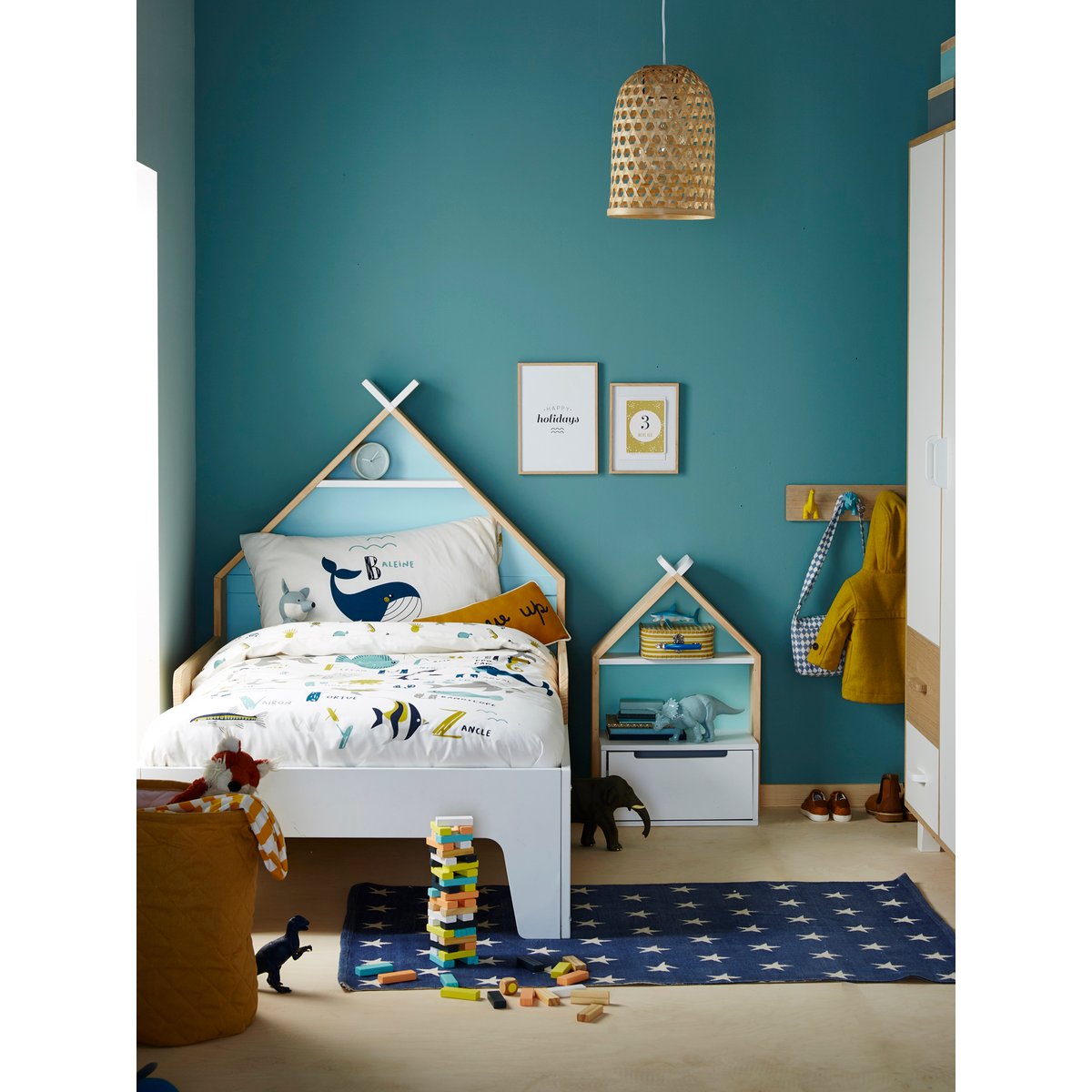 Lit évolutif enfant LIGNE TIPILI rose/bleu, VERTBAUDET