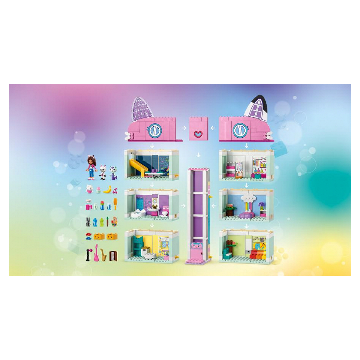 LEGO Gabby's Dollhouse - La maison magique de Gabby - 10788 multicolore, LEGO