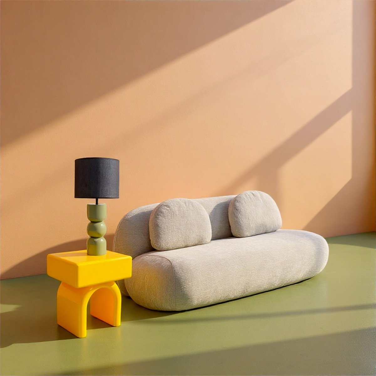 Chevet 1 tiroir, ELIANO jaune, KARE DESIGN