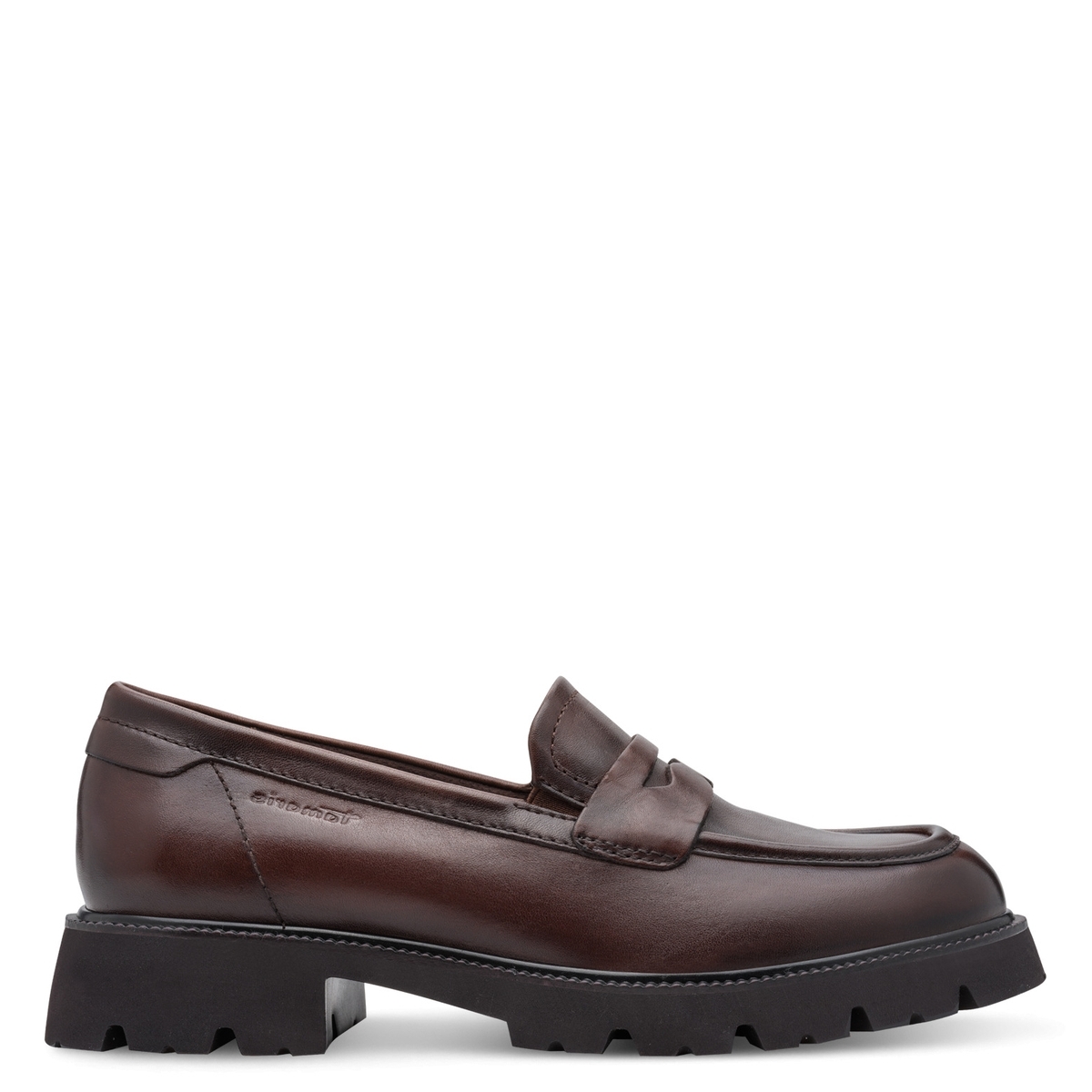 Slipper en cuir almond combi, TAMARIS