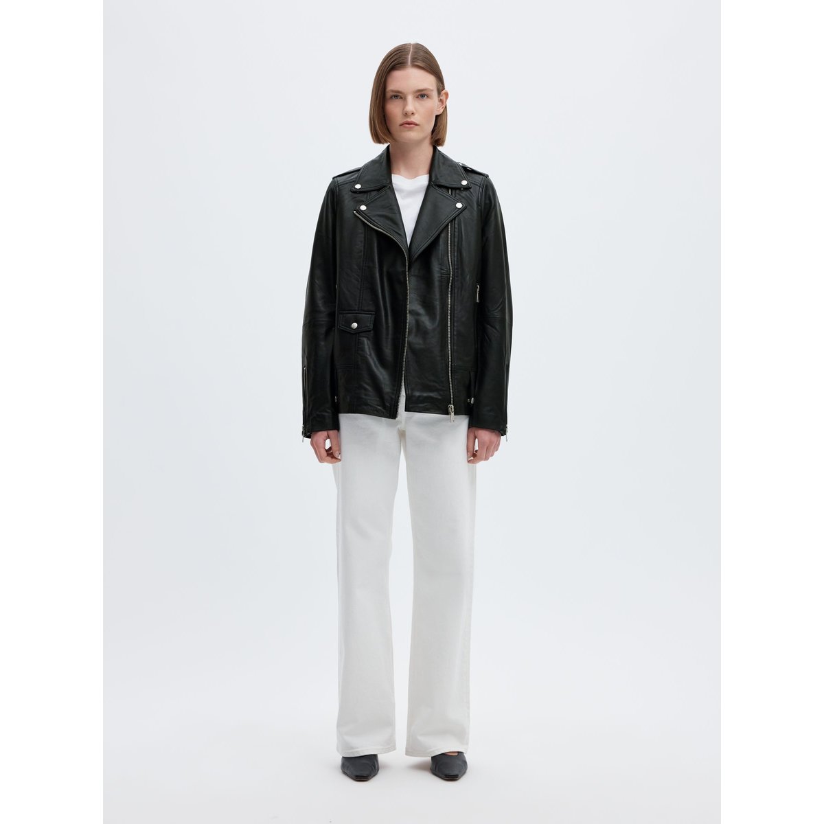 Veste En Cuir black, SELECTED