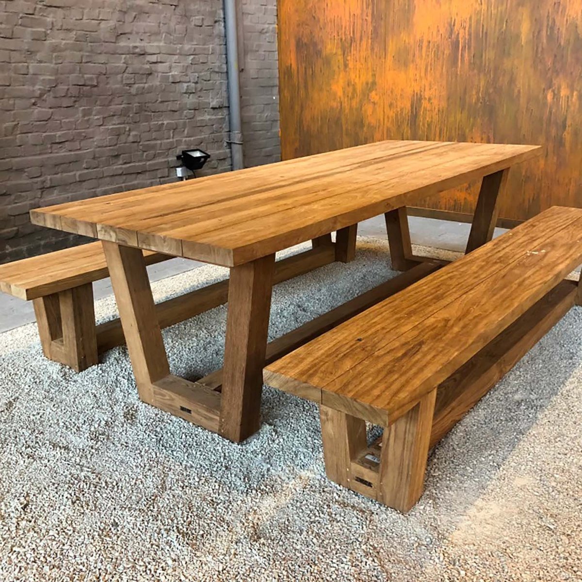 Banc de jardin Dundee 250x40cm bois clair, GESCOVA