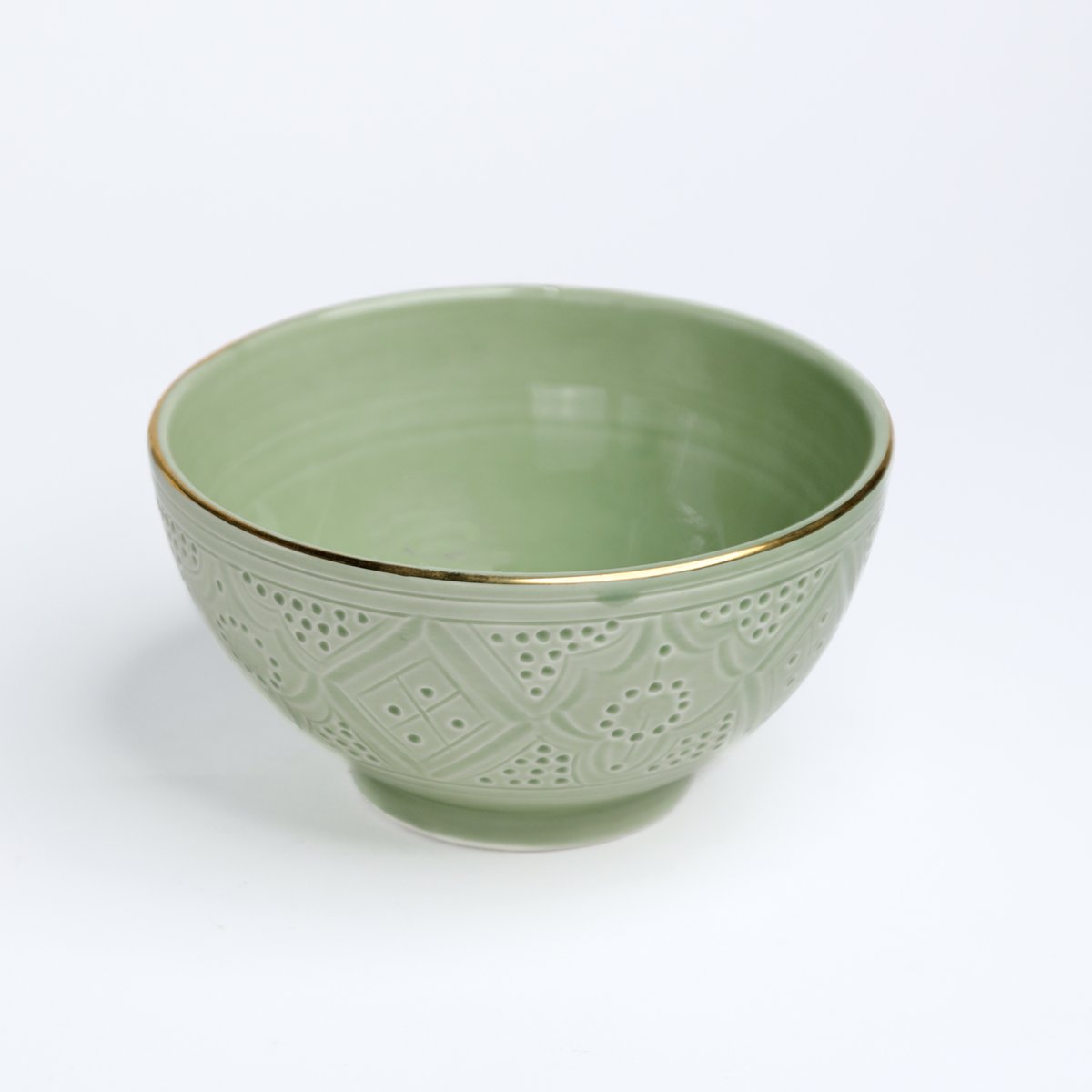 Bol rond EMPREINTE vert mint, CHABI CHIC
