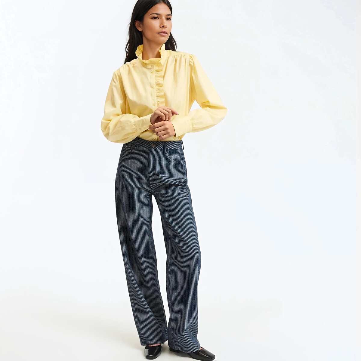 Chemise col victorien, Signature CHARLENE jaune, LA REDOUTE COLLECTIONS