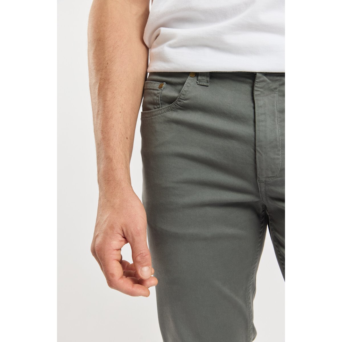 Pantalon coupe droite - coton gris anthracite, ARMOR-LUX
