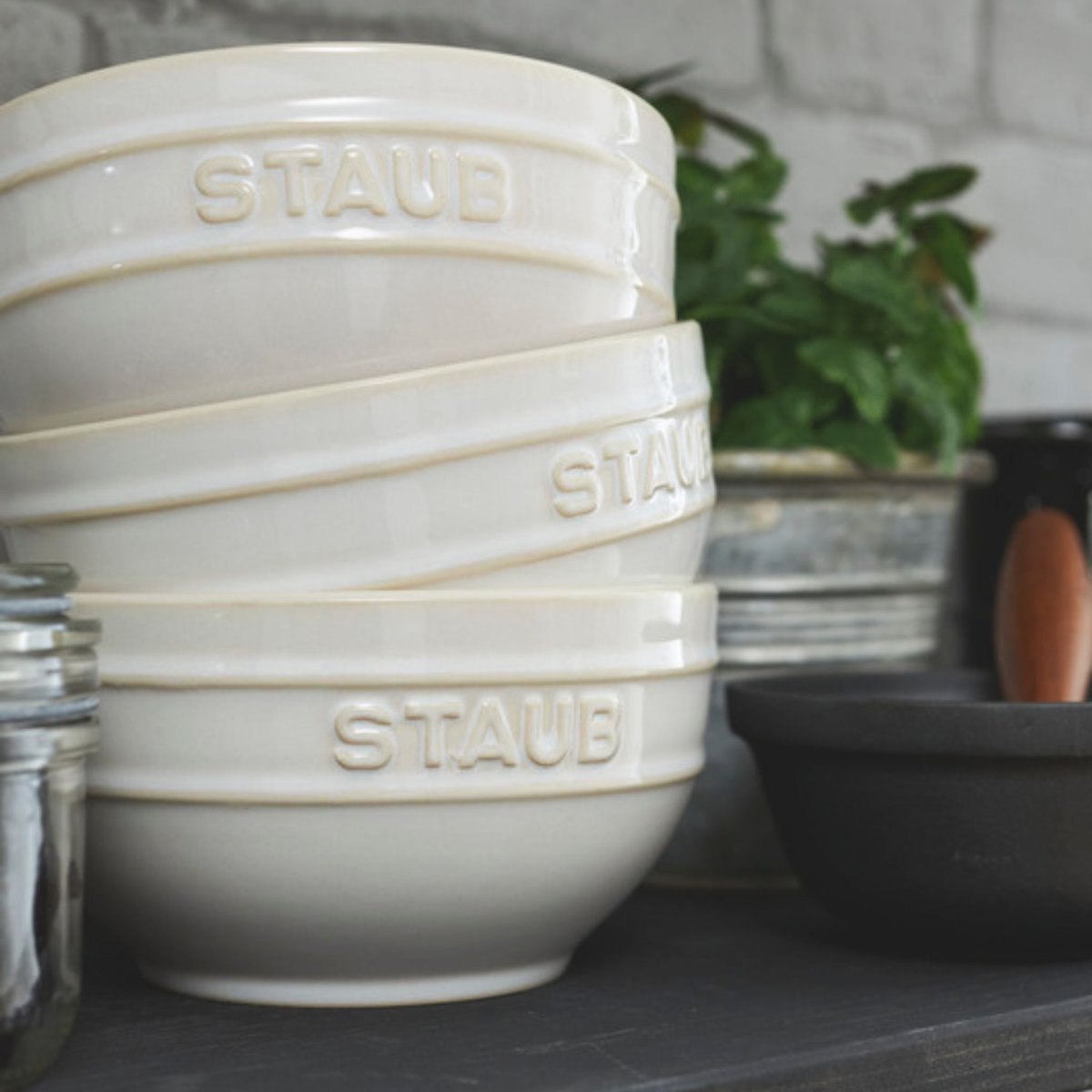 Lot de bols 12 cm / 4-pcs blanc, STAUB