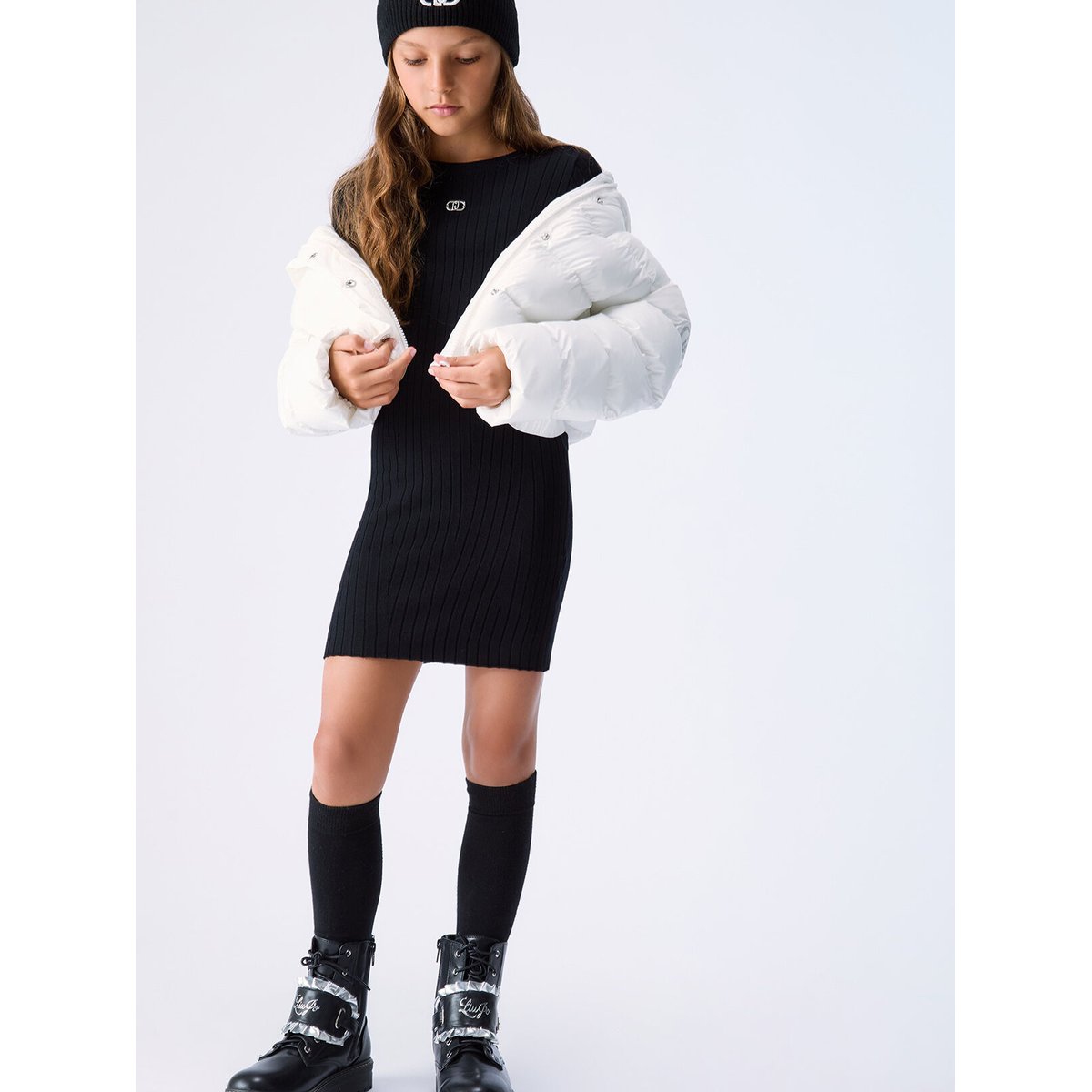 Robe courte en maille noir, LIU JO