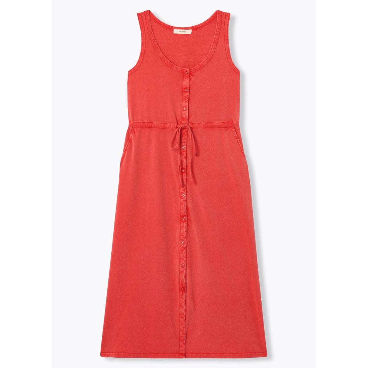 Robe-débardeur unie rouge, PROMOD
