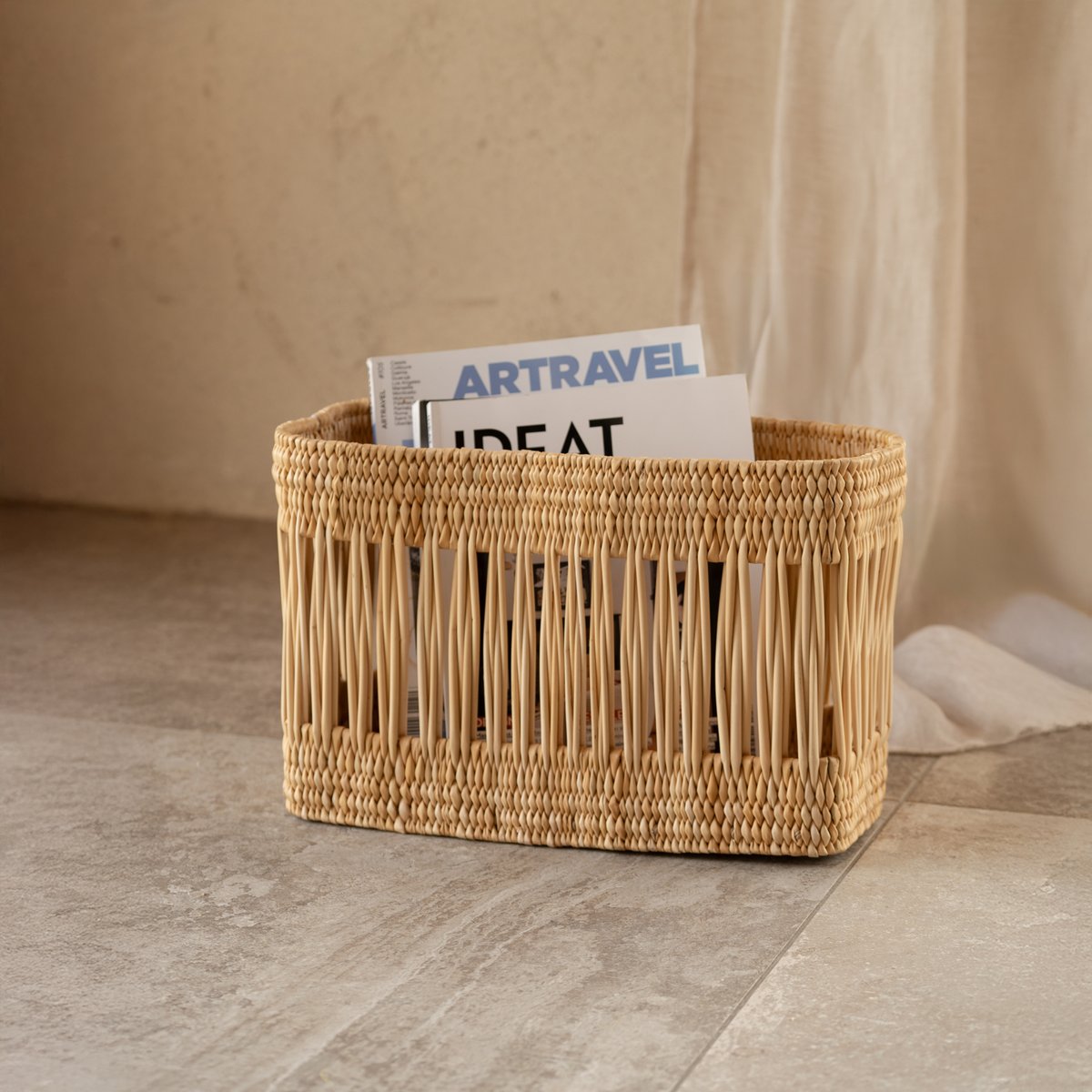 Panier porte-revues ou courriers - LOJI naturel, HOME MAISON