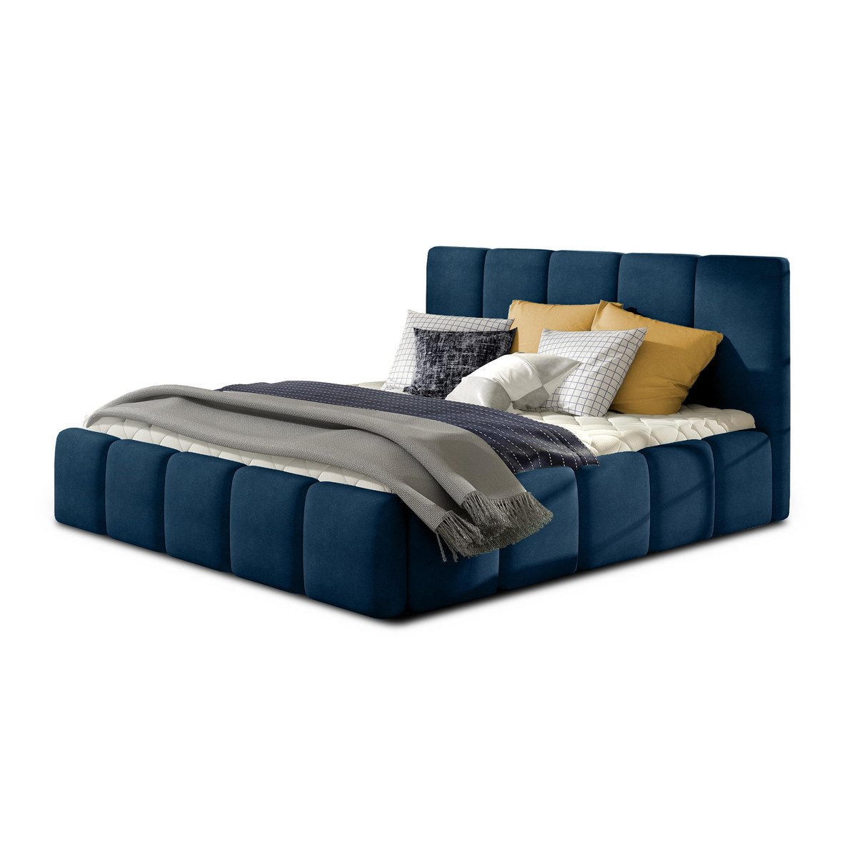 Lit coffre - LUCEA bleu nuit, BEST MOBILIER