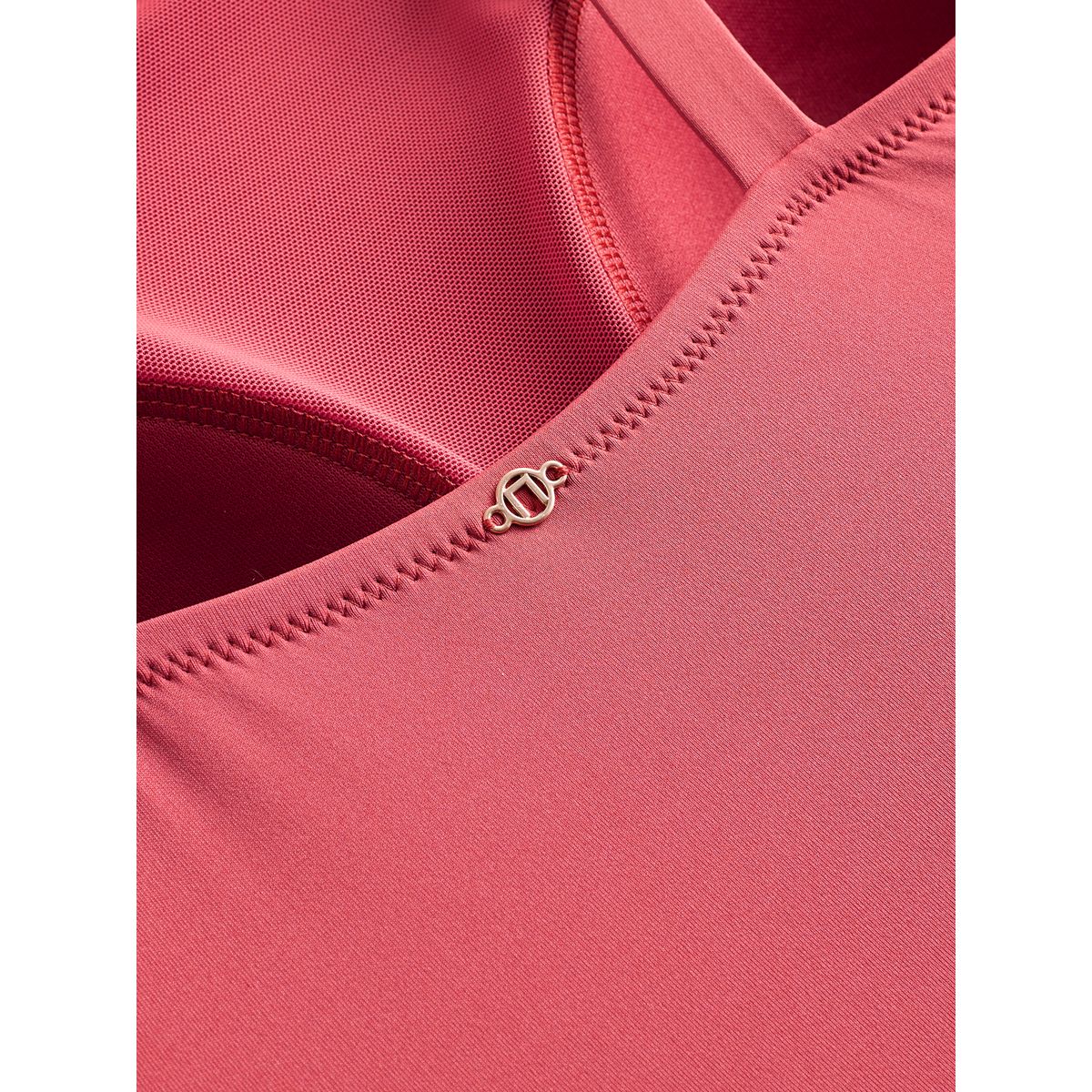 Maillot de bain gainant à bretelles perles rouge rouille, NEXT