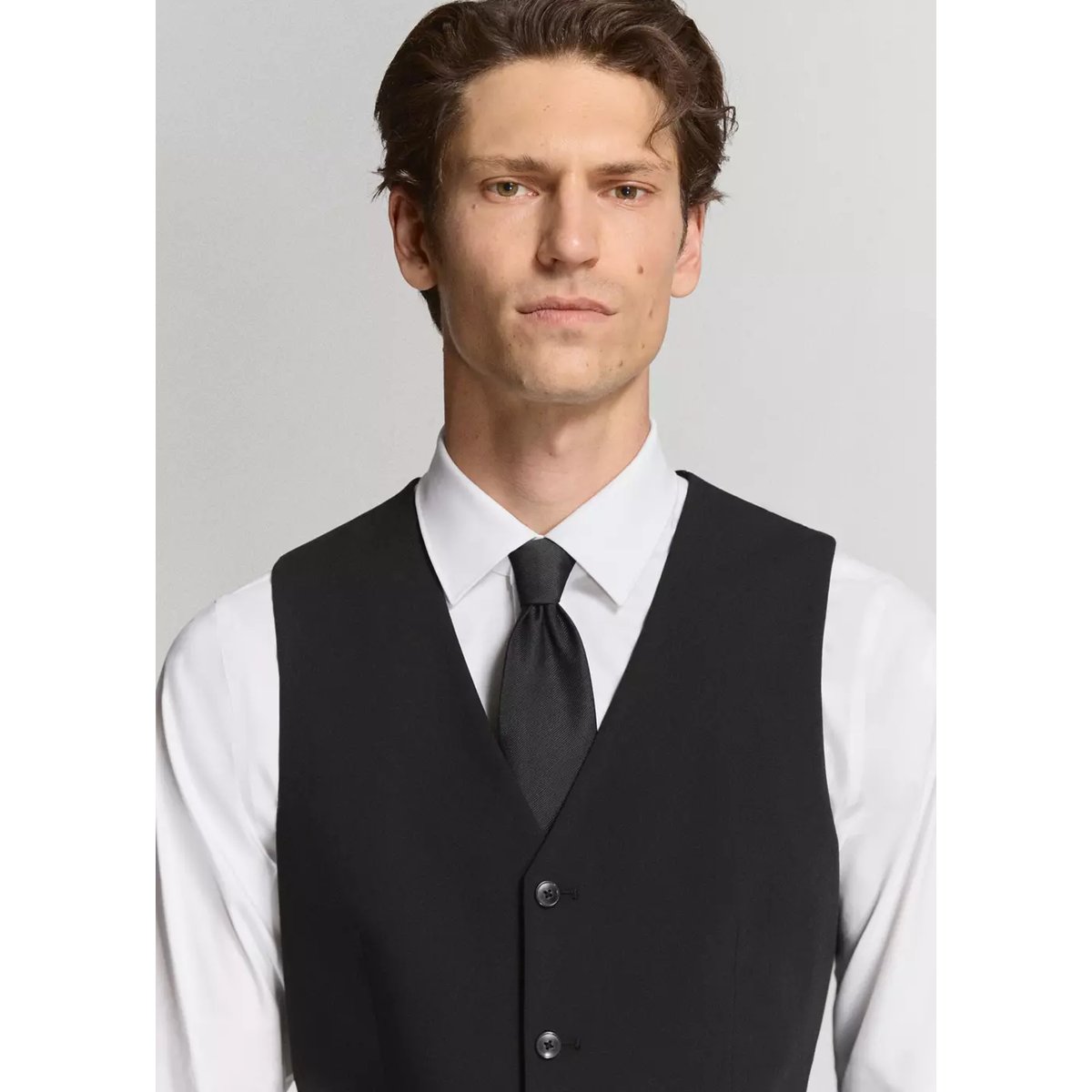 Gilet de costume Paris slim fit noir, MANGO MAN