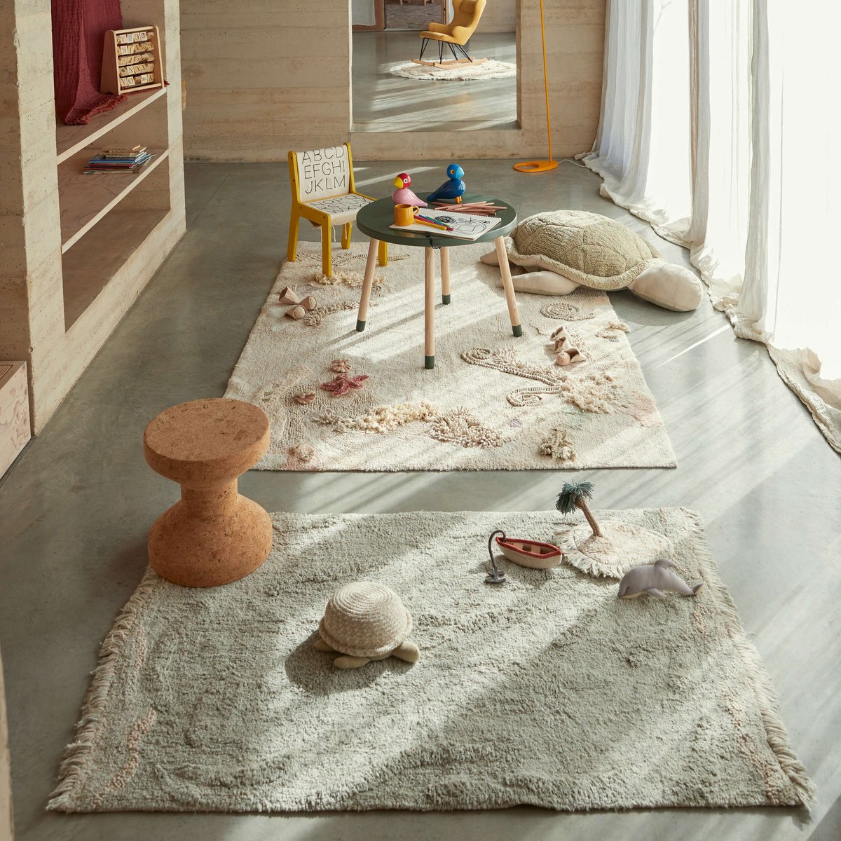 Panier Bébé Tortue – Merveilles de la Mer naturel , vert, LORENA CANALS