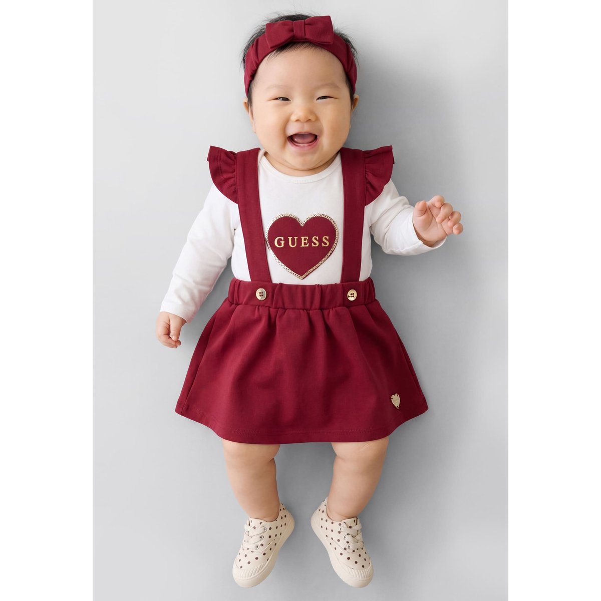Ensemble Body, Robe Et Bandeau En Interlock blanc, GUESS KIDS