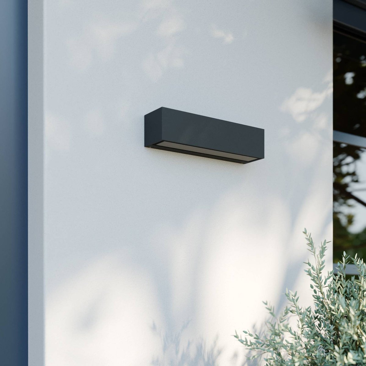 Applique extérieure en aluminium moderneLED anthracite, LUCANDE