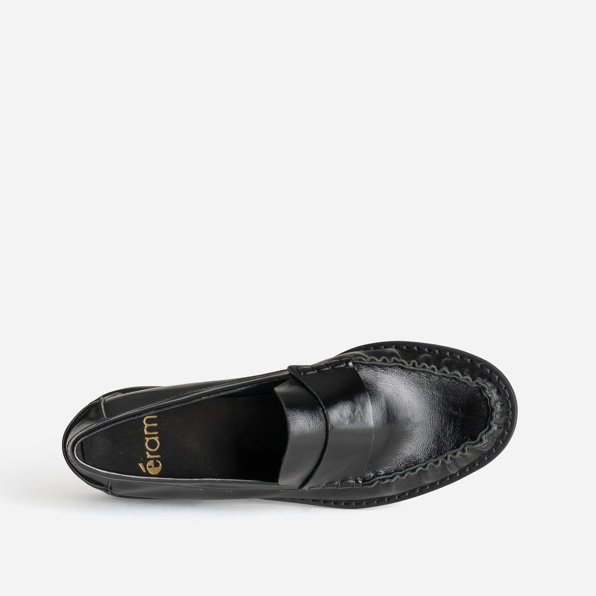 Mocassin en cuir GISELDA noir, ERAM