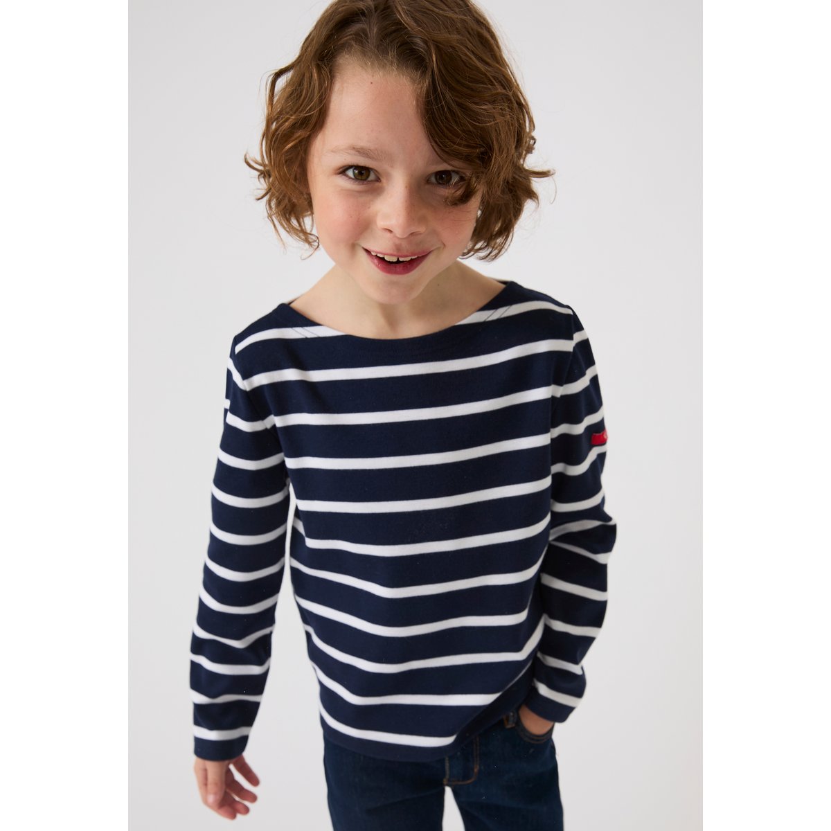 Marinière Thermolactyl enfant bleu marine rayé, DAMART
