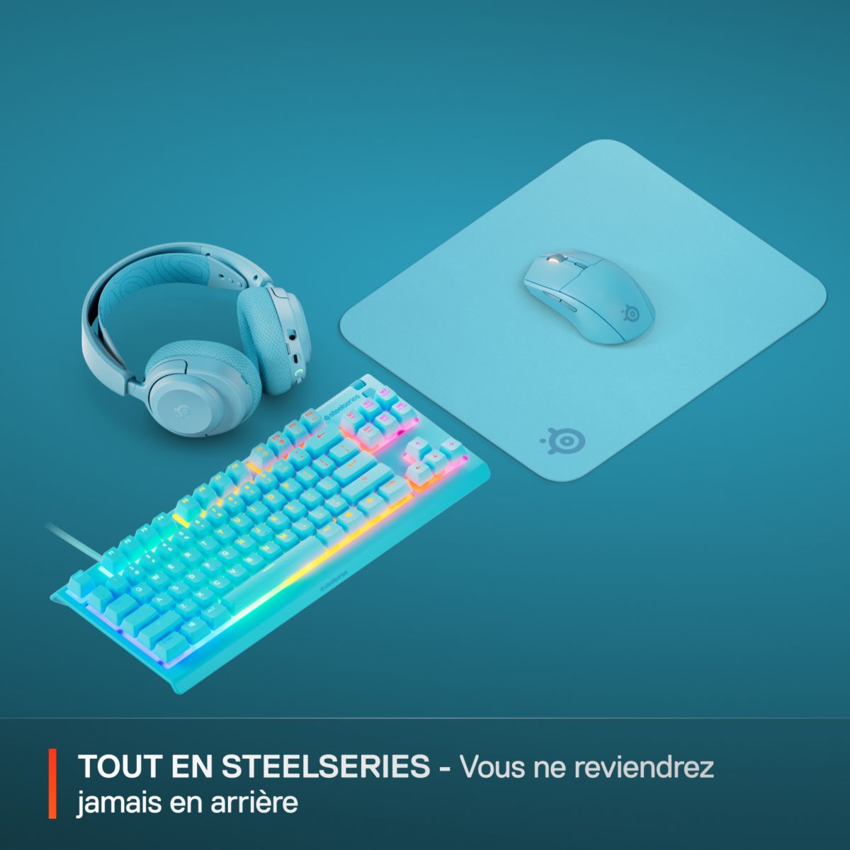Tapis de souris QcK M Aqua couleur unique, STEELSERIES