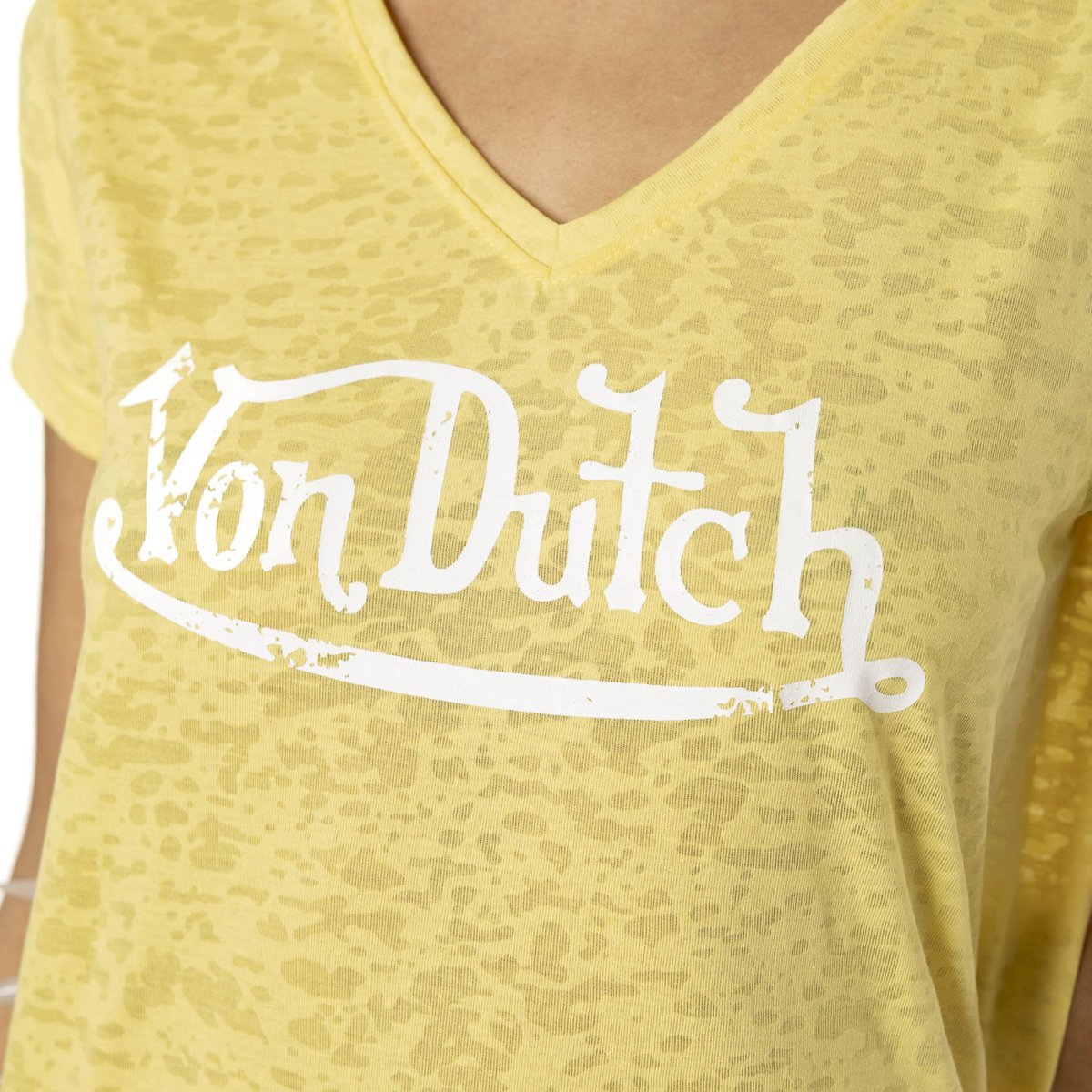 Tee shirt coton CLASSIC jaune, VON DUTCH