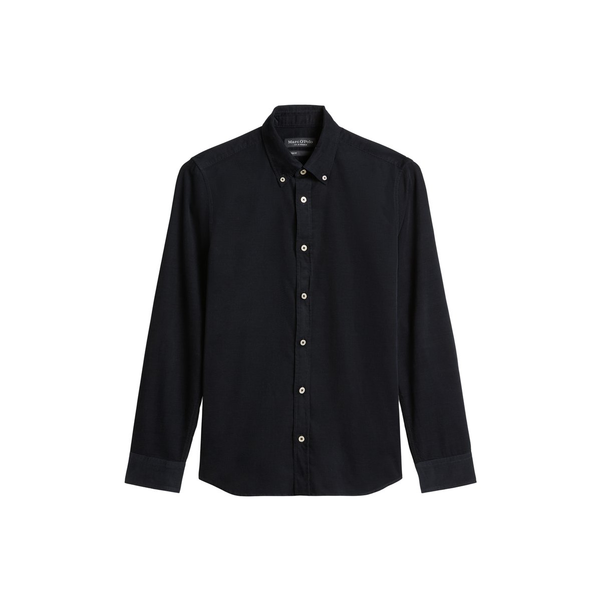 Chemise en velours côtelé shaped en pur coton bio bleu foncé, MARC O'POLO