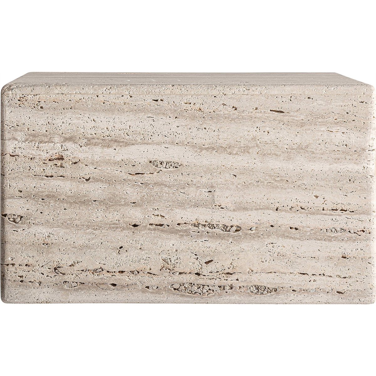 Table basse en travertin style art déco beige travertin naturel vieilli, RECOLLECTION
