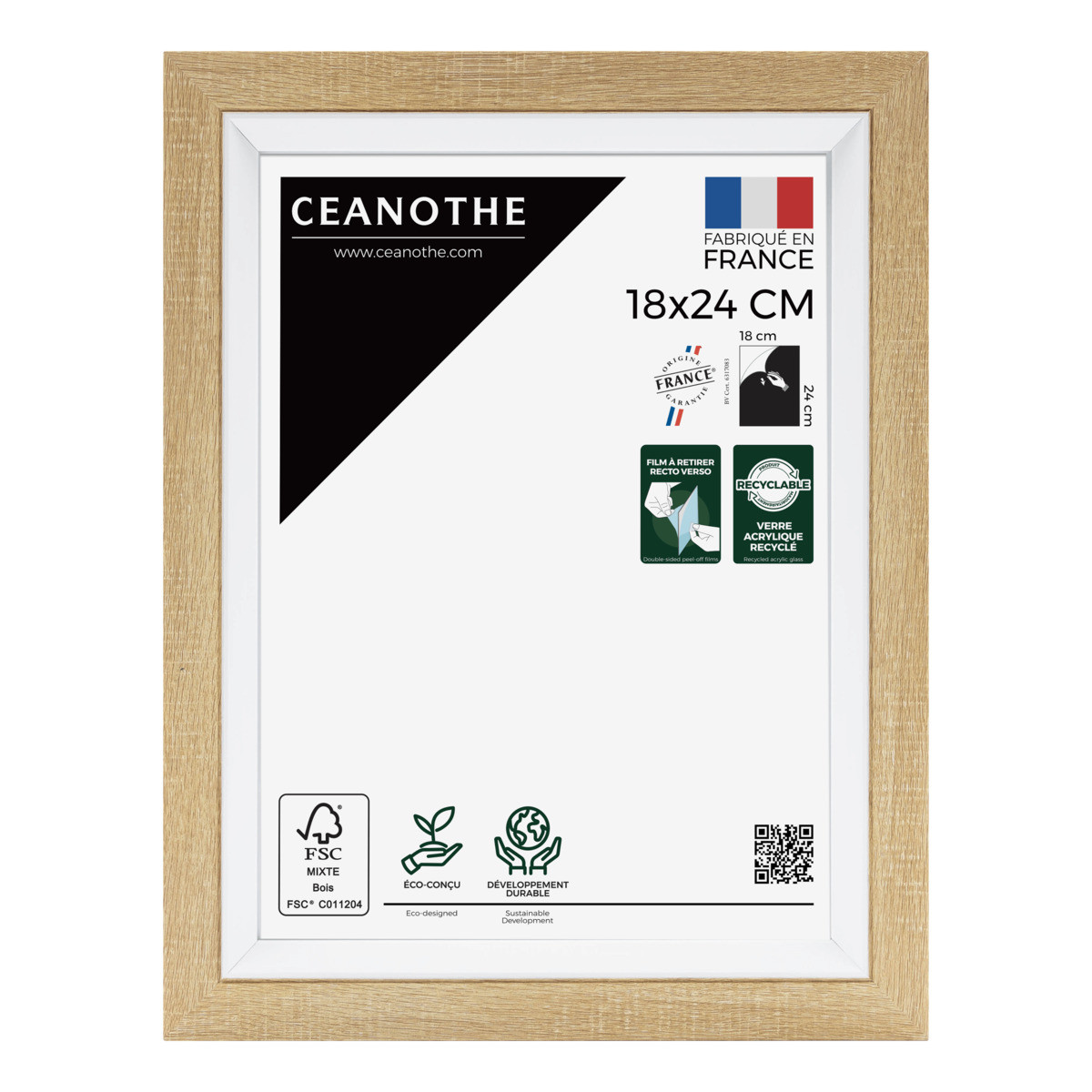 Cadre Photo En Résine Recyclée ACTUAL brut, CEANOTHE