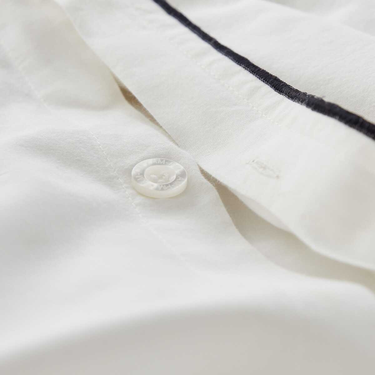 Housse de couette en voile de coton lavé, Gypse blanc optique, AM.PM