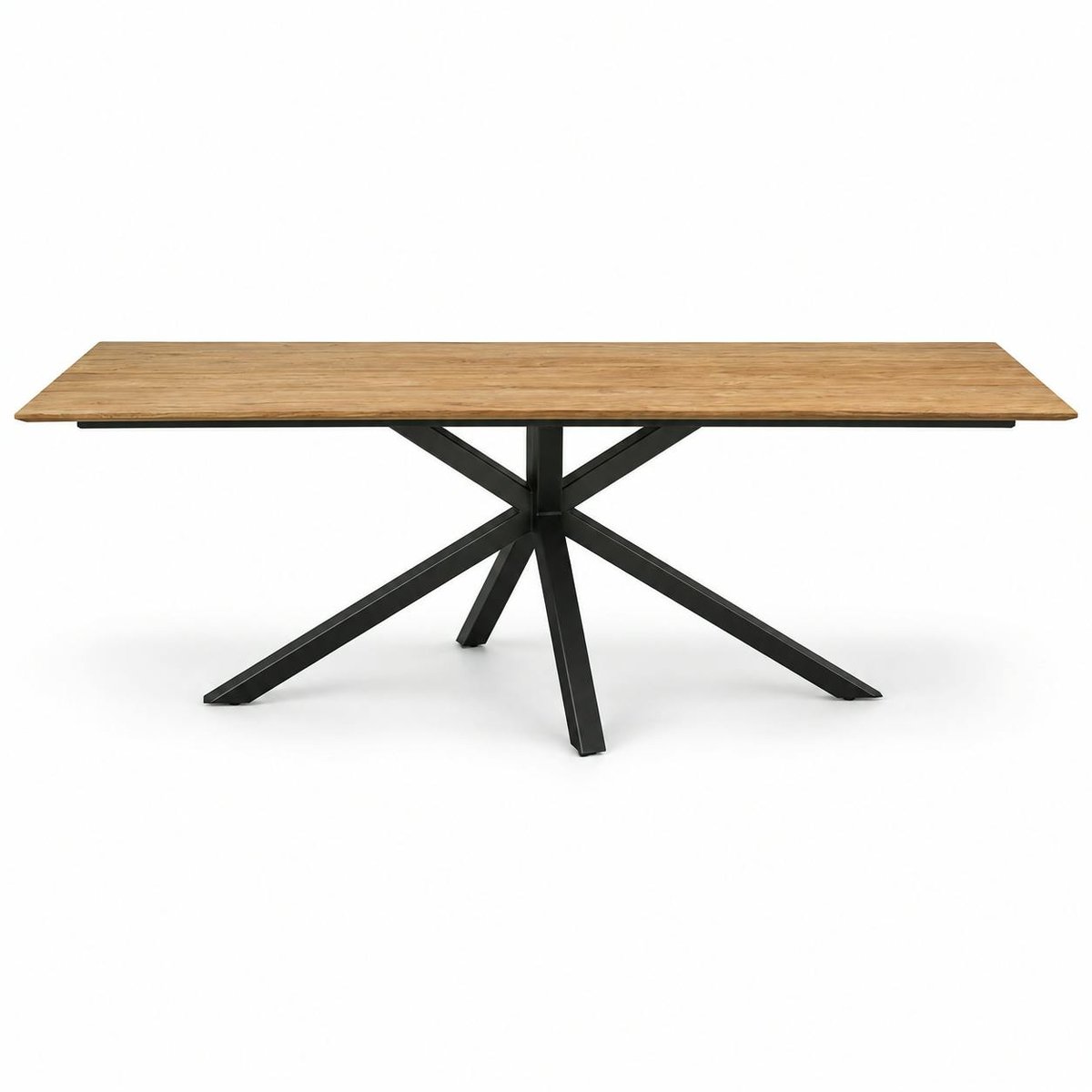 Table pied central en bois de teck recyclé 240 cm DEPOK bois naturel, PIER IMPORT