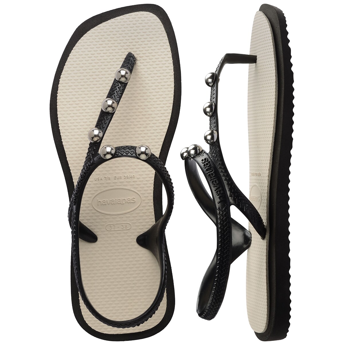 Sandales entre-doigts FLASH FUSION blanc/noir, HAVAIANAS