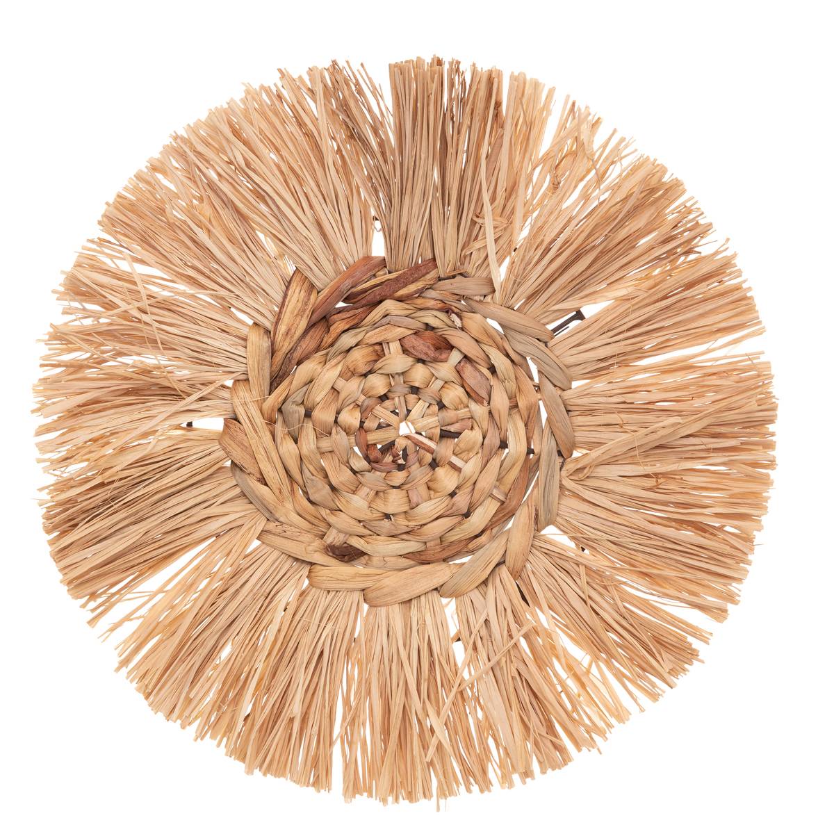 Set de 3 décorations murales en raphia VELINA beige, ATMOSPHERA
