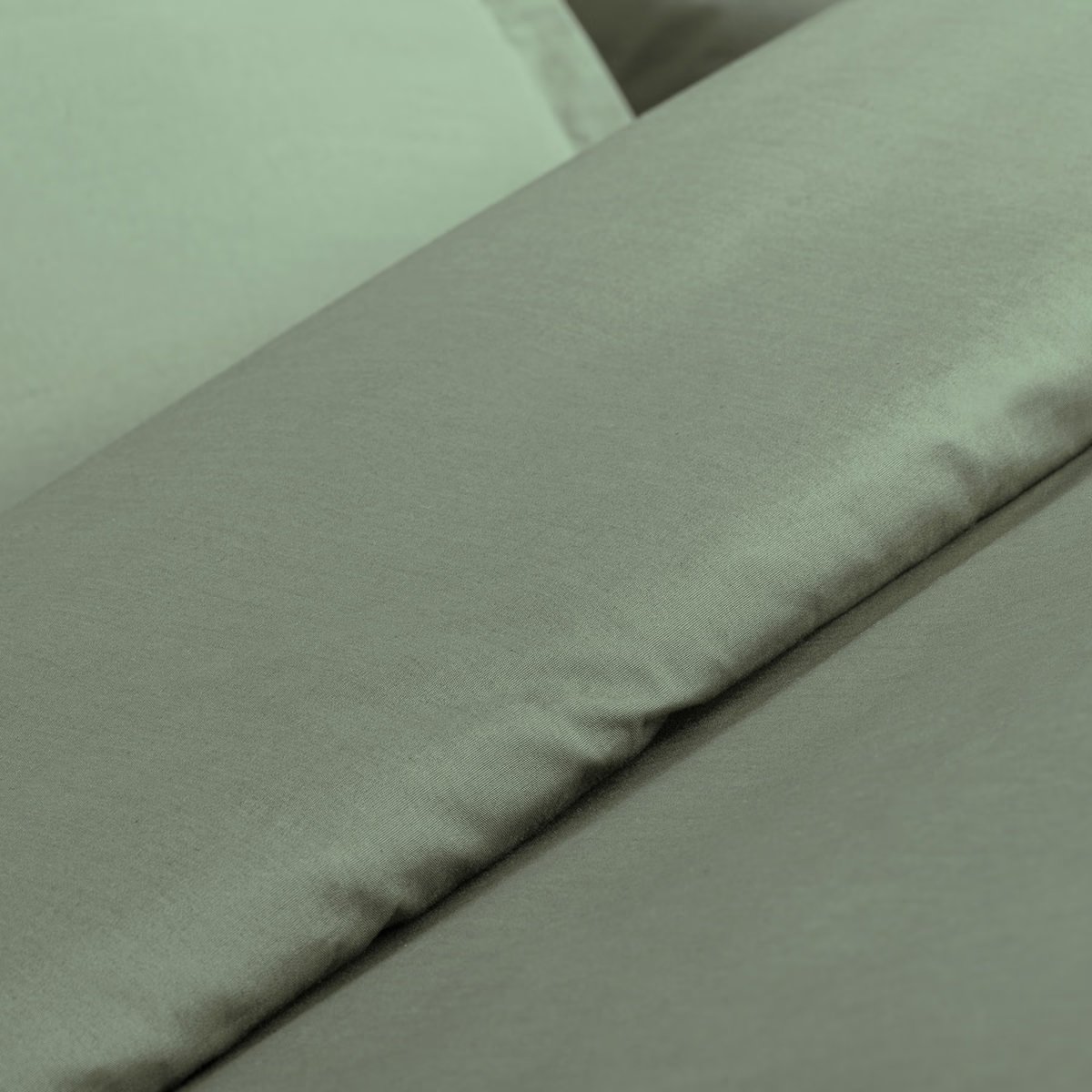 Parure de lit en Percale de coton Uni bleu, EDEN