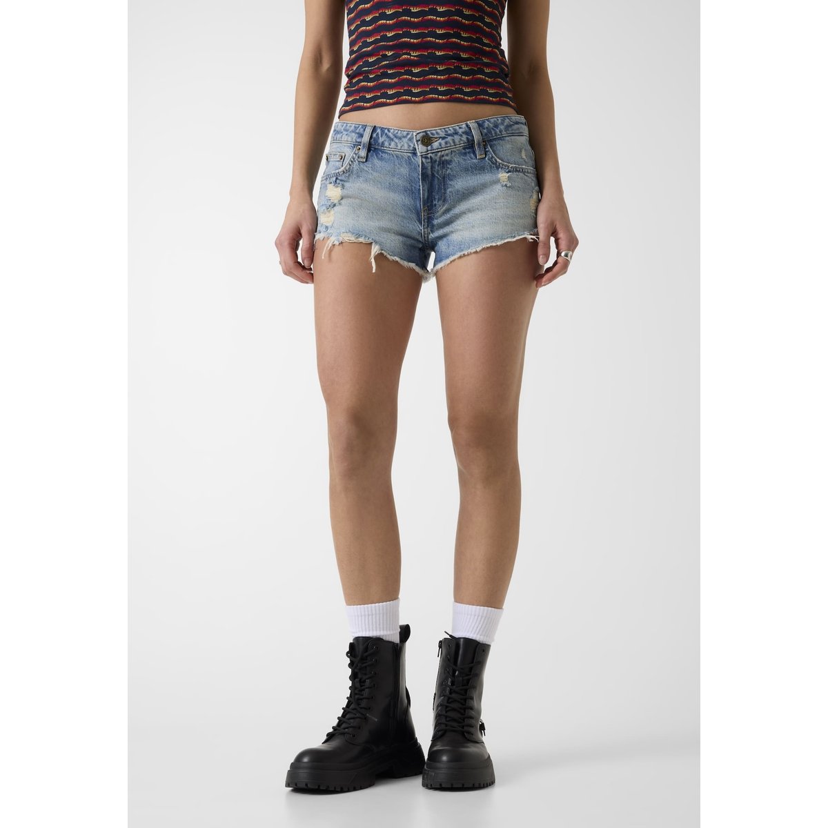 Shorts En Denim Hysteric Glamour bleu clair, GUESS JEANS