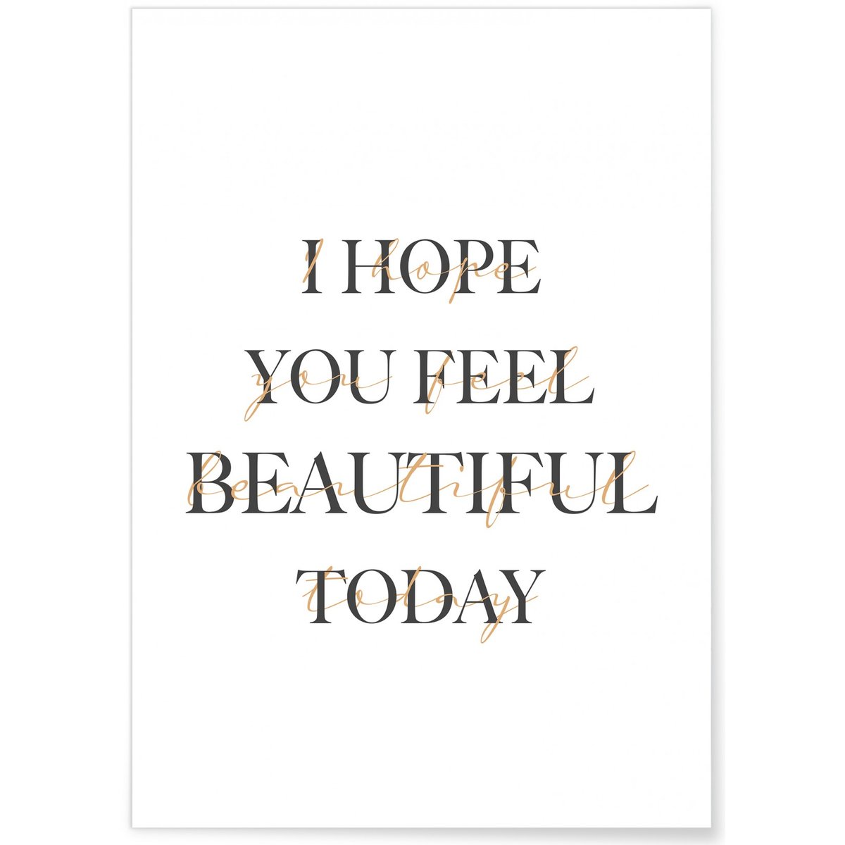 Affiche Beautiful blanc, L'AFFICHERIE