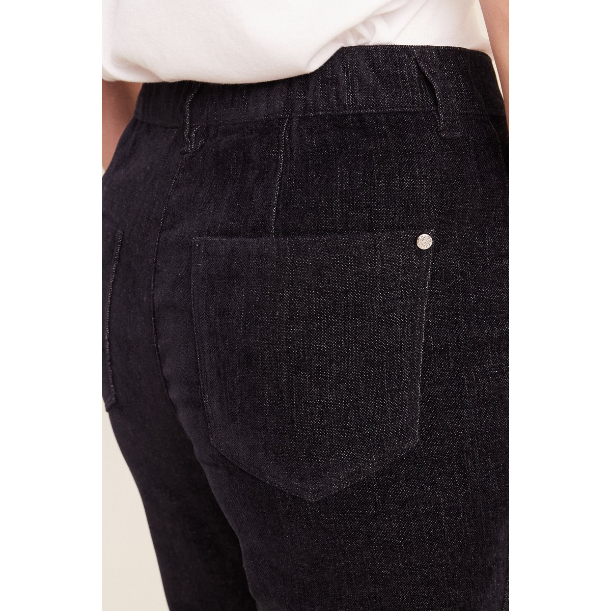 Jean taille haute en velours denim brut, BREAL