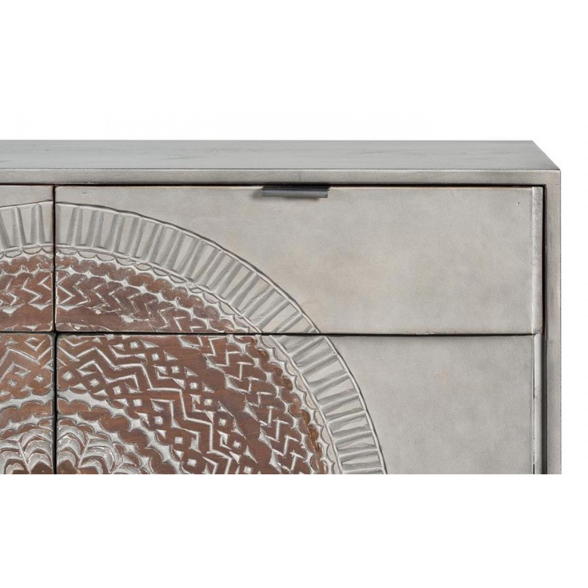 Buffet 2 tiroirs - QUIRINE gris, DECORATION D’AUTREFOIS