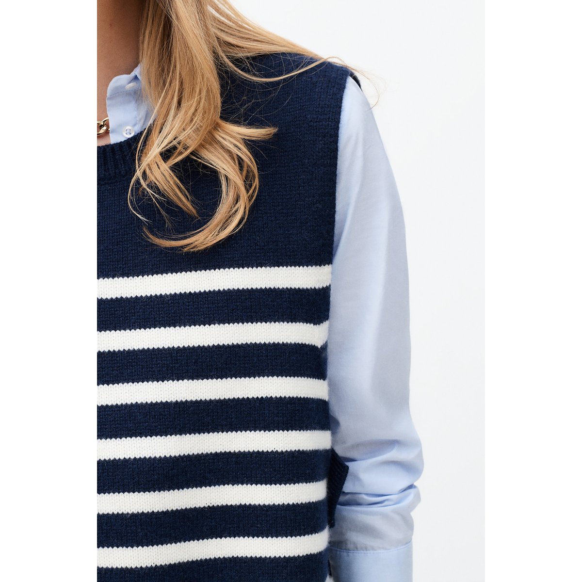 Poncho col rond doux HEVY 2 bleu marine, CAROLL