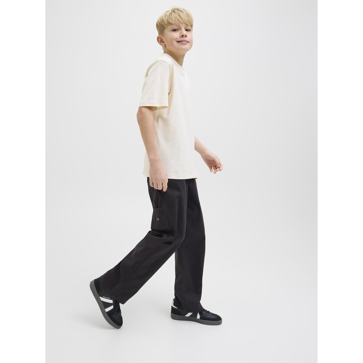 Pantalon Worker black 1, JACK & JONES JUNIOR