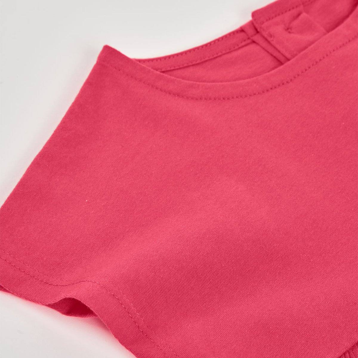 T-shirt fille coton rose, BOBOLI