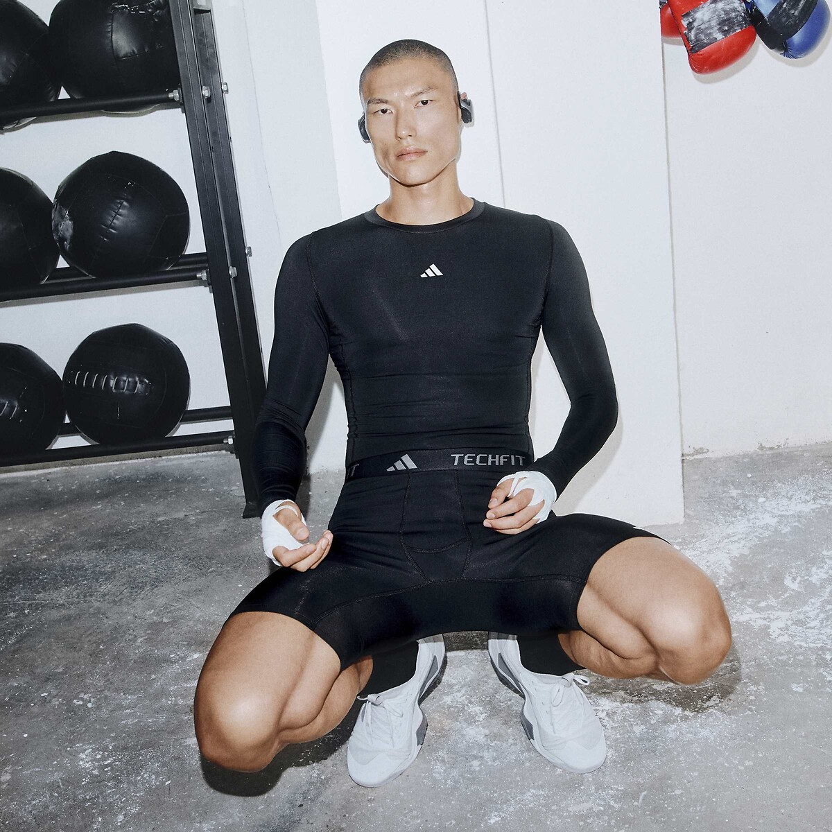 Collants court de training, TECHFIT Compression noir, adidas Performance