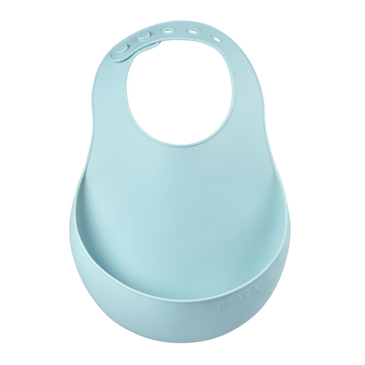 Lot de 2 bavoirs silicone avec poche gris, bleu, BEABA
