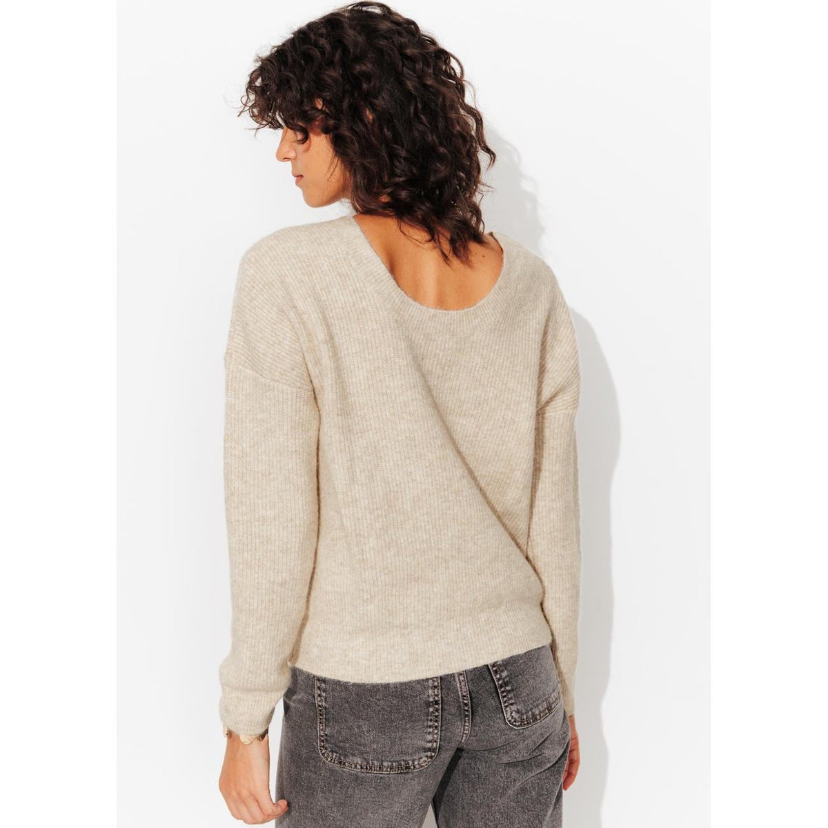 Pull recto verso ecru, PROMOD