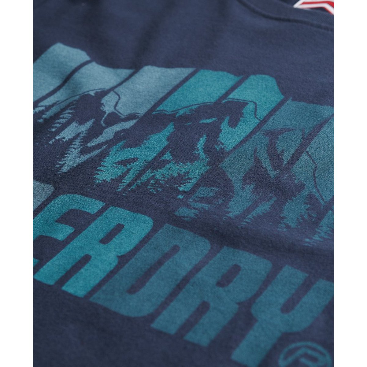 T-shirt Mountain Rainbow bleu marine éclipse, SUPERDRY